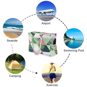 กระเป๋าชายหาดพิมพ์ลายตามสั่งแบบใหม่ กันน้ำ ใช้ซ้ำได้ สำหรับผู้หญิง - Product Image 3