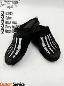Pantuflas de Felpa Personalizadas 2026, Sandalias Cálidas con Bordado y Forro de Peluche Suave para Hombre - Product Image 2