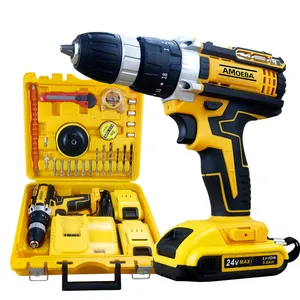 High Quality Cordless Drill Screw Driver Wood Mini Hand Drilling Machine Tools 24V Battery Power Cordless Drill Driver