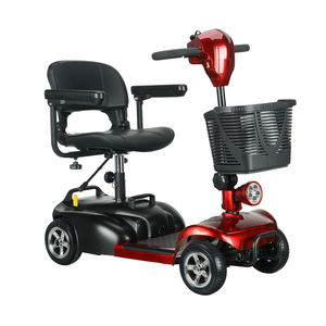 Scooter Eléctrico Plegable Portátil 2023 de 4 Ruedas con Motor sin Escobillas de 250W 24V AC-EST50040 con Cesta, 30km/h, Alcance de 20-40km - Product Image 4