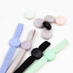 ยางรัดสายยางซิลิโคนสีขาวแบนปรับสายคล้องหูแบบยืดหยุ่น - Product Image 4