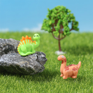 Adornos de paisaje en miniatura de dinosaurios, figuras de animales de resina para decoración de jardín, bonsái, uso en interiores y exteriores - Product Image 1