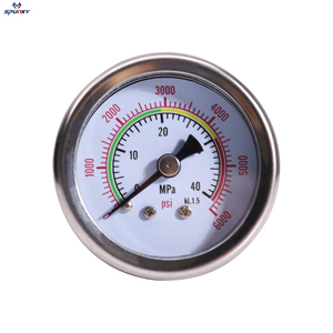 <span class=keywords><strong>Manomètre</strong></span> HPAT YLB072 en acier inoxydable pour outils de <span class=keywords><strong>plongée</strong></span>, jauge de pression 0-6000 PSI 40 MPa, double échelle, fabriqué en Chine - Product Image 1