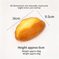 Jouet de décompression en PU souple à rebond lent, simulation de pain, baguette française, pain en forme de conque, jouet Squishy Squizze