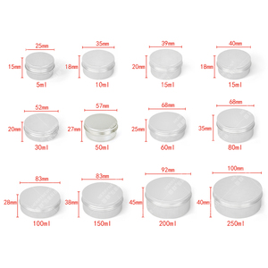 5ml 10ml 50ml 100ml 250ml Cylinder <b>Aluminum</b> Jar Wholesale Customized Cosmetic Empty Tin for Lipstick - Product Image 1