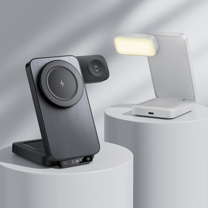 Schitec có thể điều chỉnh <span class=keywords><strong>4</strong></span> trong 1 LED nightlight đứng từ sạc không dây xoay đa chức năng sạc không dây cho Apple Serie - Product Image 5