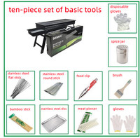 Barbecue Grill Portable pliable au charbon, w, en acier noir, appareil de Camping
