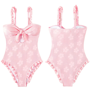 Trajes <span class=keywords><strong>De</strong></span> Bano <span class=keywords><strong>Mayo</strong></span> Pink Bow Girls Womens Traje <span class=keywords><strong>de</strong></span> baño Vintage Ruffles Traje <span class=keywords><strong>de</strong></span> baño <span class=keywords><strong>de</strong></span> una pieza para mujer - Product Image 3