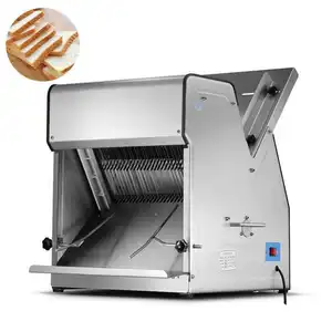 Máquina Cortadora automática de pan tostado Máquina cortadora multifuncional para jamón Hotdog Pan Uesd en tienda de postres