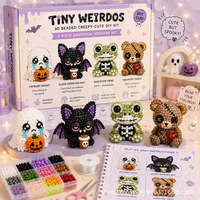 Kit de perles 3D animaux mignons à faire soi-même, ensemble de perles en cristal faites à la main, cadeau créatif d'anniversaire ou de Noël pour femmes, adolescentes et amateurs de loisirs créatifs