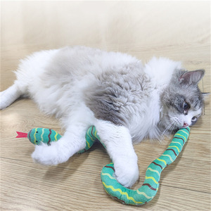 Dễ thương catnip tương tác sang trọng mèo đồ chơi háu ăn rắn hình dạng cắn kháng MOL quà tặng cho mèo - Product Image 3