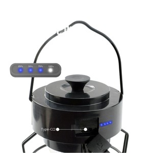 Lampe rétro portable d'extérieur, lanterne LED blanc chaud, rechargeable par USB, lampe de camping - Product Image 4