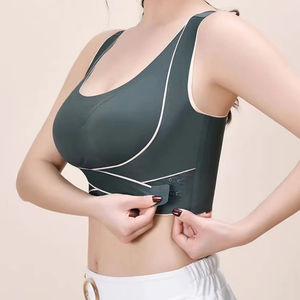 Sujetador deportivo delantero ajustable hebilla inalámbrico acolchado cómodo gimnasio Yoga ropa interior transpirable entrenamiento Fitness Top baja intensidad mujeres - Product Image 2