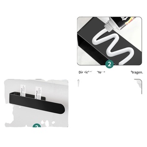 Porte-serviettes en acier inoxydable 304 sans perçage avec bande adhésive - Product Image 5