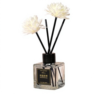 LONGFINE Set de Aromaterapia sin Fuego para el Hogar, Desodorante para Inodoros, Botella de Aromaterapia, Flores Secas de Ratán, Aroma Floral Duradero - Product Image 1