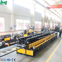 Máquina Automática para Fabricar Bandejas de Cables de Acero, Línea de Producción de Bandejas de Cables de Alta Precisión Controlada por PLC, Sistema de Alta Eficiencia