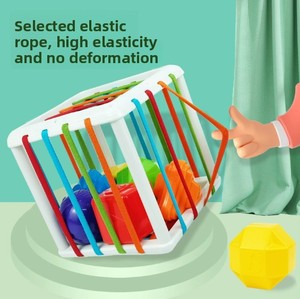 Vendita calda cubo di attività di plastica e Push palle per bambini raffinate capacità motorie giocattoli educativi per la formazione del bambino - Product Image 4