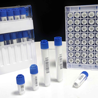 Tube de congélation de cellules biologiques WEIAI à basse température en PP, tubes d'échantillons, 300 ul-5 ml, laboratoire médical biologique, code QR, tube cryogénique stérile SBS