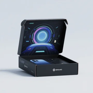 Embalaje de caja de envío electrónica al por mayor | Caja de correo impresa personalizada con compartimentos para protección de computadora portátil/cámara - Product Image 1