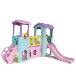 Ensemble de terrain de jeu en plastique pour enfants, modèle 2025, comprenant balançoires et modules de <span class=keywords><strong>toboggan</strong></span> pour les zones de loisirs pour enfants - Product Image 4