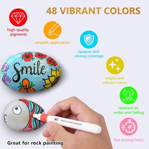 ปากกามาร์คเกอร์อะคริลิค 12/24/36/48 สี ปากกาเขียนไวท์บอร์ดแบบน้ำ สำหรับเด็ก - Product Image 4