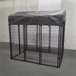 2025 Hot Sales Black Metal <strong>Dog</strong> Kennels Breathable Solid Pattern Outdoor Pet Cage <strong>Welded</strong> Wire Mesh <strong>Crate</strong> Hot Selling Product - Product Image 5