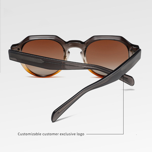2024 thương hiệu sang trọng Shades Sun Kính TR90 khung Acetate đền phụ nữ retro Kính mát - Product Image 3