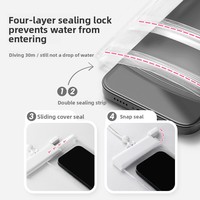 Étui de protection étanche en TPU pour téléphone, pochette fluorescente lumineuse scellée, idéal pour les activités de plein air, la natation, la plongée, la plage, la navigation de plaisance et le kayak