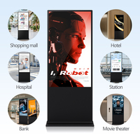 Pantalla Digital LCD Táctil Capacitiva/Infrarroja de 43/49/55/65 Pulgadas para Interiores, con Soporte de Pie, para Publicidad en Ascensores, Precio de Fábrica