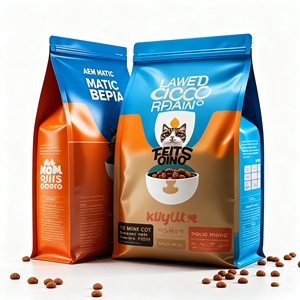 Sachet refermable en Mylar et aluminium à fond plat, personnalisé, de 3 kg à 15 kg, résistant à l'humidité, impression numérique pour litière pour chat, chien de compagnie - Product Image 1