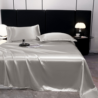 Ensemble de draps en satin 100% de luxe personnalisé Literie pour chambre d'hôtel en taille jumelle