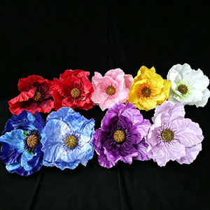 Fleur artificielle géante en soie de 50 cm, rose/violette/blanche/rouge/jaune, coquelicot pour <span class=keywords><strong>jardin</strong></span>, hôtel, bureau, accessoires de photographie - Product Image 3