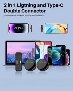 2Mic 3 in 1 Magnetic Lavalier Lapel Clip Wireless <b>Microphone</b> with Charging Case Camera Phone Video Recording Mic - Product Image 4