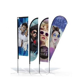 Custom Outdoor Teardrop Flying <b>Flags</b> Advertising Feather Beach Banner Premium Quality Beach and Flying Banners - Product Image 5
