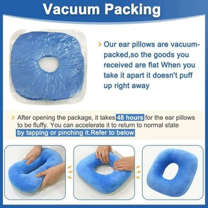 Cuscini a ciambella per dormire sul fianco, con foro per le cuffie, per alleviare il <span class=keywords><strong>dolore</strong></span> <span class=keywords><strong>al</strong></span> <span class=keywords><strong>collo</strong></span> e alle orecchie da viaggio e da piaghe da decubito - Product Image 6