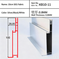 Cadre de boîte lumineuse en aluminium extrudé anodisé sur mesure, fabrication en gros, OEM pour signalétique de magasin de café commercial