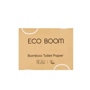 ECO BOOM ม้วนกระดาษชําระออร์แกนิกแบบล้างทําความสะอาดได้เป็นมิตรกับสิ่งแวดล้อมย่อยสลายได้กลิ่นหอมสีขาวนุ่มสั่งซื้อจัดซื้อ