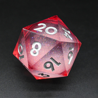 Nouveauté : dés DND de 55 mm de qualité supérieure, couleur turquoise scintillante, résine transparente, 20 faces, pour les passionnés de jeux de rôle fantastiques