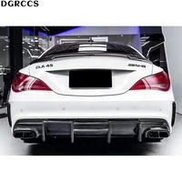 Diffuseur de pare-chocs arrière en fibre de carbone de style FD pour Mercedes-Benz CLA W117 C117 2013-2019 avec installation facile