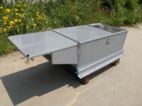 Nouvelle cuisine coulissante en aluminium pour caravane, 2 tiroirs, évier, banc, remorque de camping, rénovation/mise à niveau, charge utile maximale de 200 kg