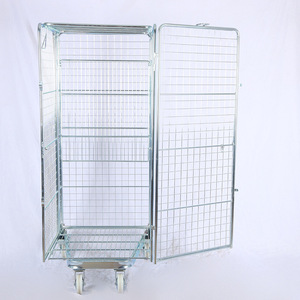 Hot bán công nghiệp thép Stackable Pallet giá stillage lưu trữ có thể gập lại dây cuộn lồng xe đẩy - Product Image 3