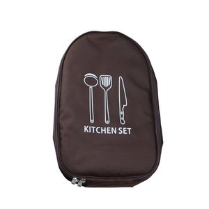 <b>Camping</b> Cooking Utensil Storage Bag Portable Outdoor <b>Kitchen</b> Set Organizer Picnic Tools Bag Khaki Coffee Black - Product Image 3