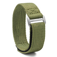 Accessoires de montre, bande de montre en nylon souple, bracelet en acier inoxydable, style militaire, bracelet de montre