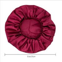 Bonnet de nuit en satin grande taille pour femme, en polyester uni, pour cheveux bouclés, 26 cm, doux et confortable, promotion spéciale nuit douce