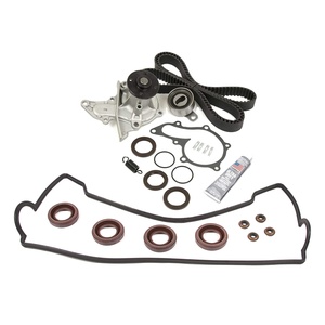 Linkteco Kit de courroie de distribution joint de pompe à eau pour Toyota Corolla Celica <span class=keywords><strong>Geo</strong></span> Prizm 7AFE 1.8L 1993-1997 TBKWP235 VS50440R TBKVC235 - Product Image 1