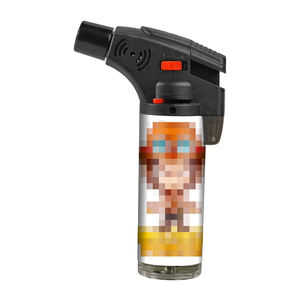 2025 recién llegado diseño distintivo logotipos personalizados recargables a prueba de viento Jet Slant antorcha encendedores para cigarrillos - Product Image 2