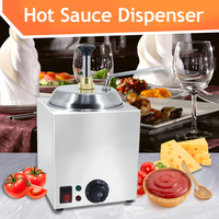 Distributeur de sauces, chocolat, beurre et fromage électrique commercial en acier inoxydable de 2,3 L pour comptoir