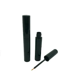 Sample Available OEM Black Glossy Empty Liquid Eyeliner Container, Eyeliner Packaging Tube