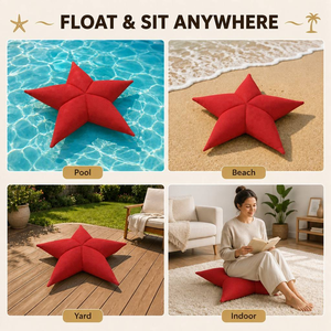 Matelas flottant personnalisé en forme d'étoile de mer non gonflable, en tissu maillé 3D, rempli de billes EPS, pour piscine, pour enfants, adolescents et adultes, vente en gros - Product Image 3