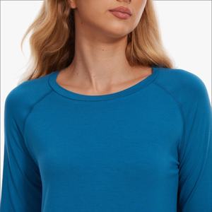 Camisetas de Manga Larga de Bambú Cómodas y Transpirables, Ropa de Dormir, Conjuntos de Pijamas de Algodón para Mujer - Product Image 4